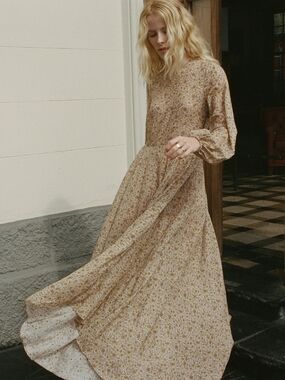 DÔEN Oleander Dress in the Jaipur Mustard Size M
